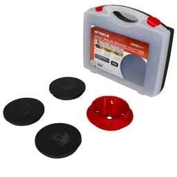 Armeg Armeg 111mm Carbide Solid Board Cutter with 3 x 111mm Plugs - Tools Armeg Armeg 111mm Carbide Solid Board Cutter with 3 x 111mm Plugs Tools