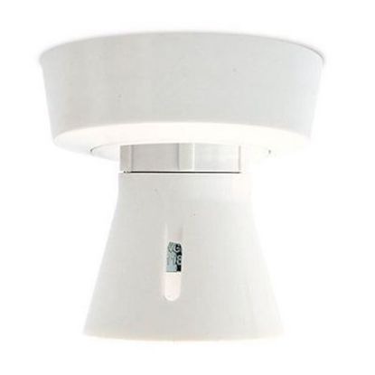 White electrical terminal body with 3 terminals and PVC tails, suitable for lighting installations