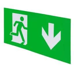 EMERGECNY LIGHTING Bell Down Arrow ISO Legend for Spectrum Hinged Exit Sign - EMERGECNY LIGHTING Bell Down Arrow ISO Legend for Spectrum Hinged Exit Sign