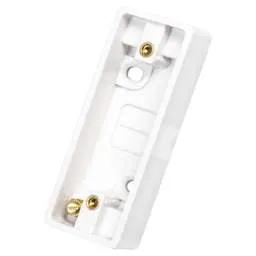PATRESS BOX BG 1 Gang 19mm Architrave Pattress Back Box White - PATRESS BOX BG 1 Gang 19mm Architrave Pattress Back Box White