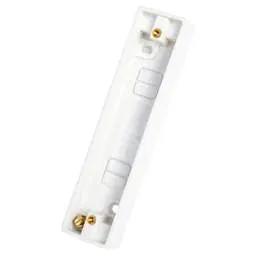 PATRESS BOX BG 2 Gang 19mm Architrave Pattress Back Box White - PATRESS BOX BG 2 Gang 19mm Architrave Pattress Back Box White