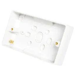 PATRESS BOX BG Nexus 2 Gang 32mm Pattress Back Box White - PATRESS BOX BG Nexus 2 Gang 32mm Pattress Back Box White