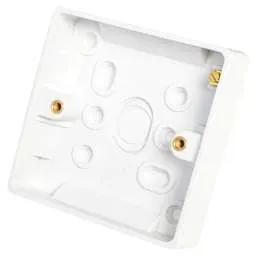 PATRESS BOX BG Nexus 1 Gang 19mm Pattress Back Box White - PATRESS BOX BG Nexus 1 Gang 19mm Pattress Back Box White