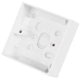 bg square edge BG 900 Series 1 Gang 32mm Pattress Back Box White - bg square edge BG 900 Series 1 Gang 32mm Pattress Back Box White