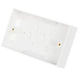 bg square edge BG 900 Series 2 Gang 32mm Pattress Back Box White - bg square edge BG 900 Series 2 Gang 32mm Pattress Back Box White