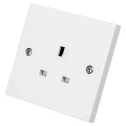 bg square edge BG 900 Series 13A 1 Gang Unswitched Socket White - bg square edge BG 900 Series 13A 1 Gang Unswitched Socket White