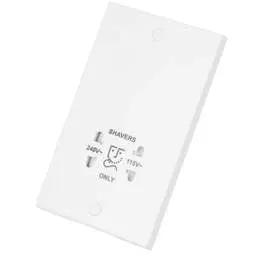 bg square edge BG 900 Series 115 / 230V Dual Voltage Shaver Socket White - bg square edge BG 900 Series 115 / 230V Dual Voltage Shaver Socket White