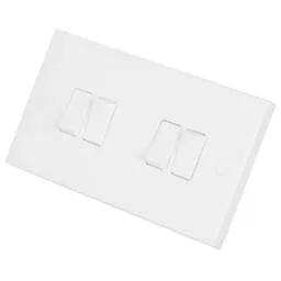 bg square edge BG 900 Series 10A 4 Gang 2 Way Light Switch White - bg square edge BG 900 Series 10A 4 Gang 2 Way Light Switch White