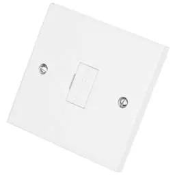 bg square edge BG 13A DP Unswitched Fused Spur White - bg square edge BG 13A DP Unswitched Fused Spur White