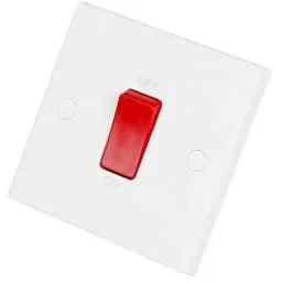 bg square edge BG 45A DP 1 Gang Switch White - bg square edge BG 45A DP 1 Gang Switch White