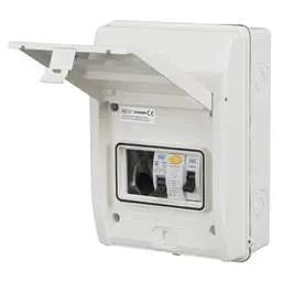 Electrical Lighting BG Metal Clad Shower Unit with 63A RCD and 50A MCB - Electrical Lighting BG Metal Clad Shower Unit with 63A RCD and 50A MCB