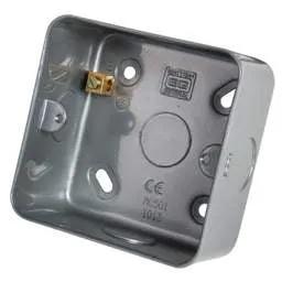 pvc back boxes BG 1 and 2 Gang Surface Metal Back Box with Knockouts - pvc back boxes BG 1 and 2 Gang Surface Metal Back Box with Knockouts