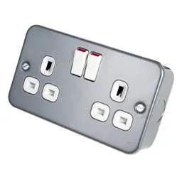pvc back boxes BG 13A DP 2 Gang Socket Metal Clad - pvc back boxes BG 13A DP 2 Gang Socket Metal Clad