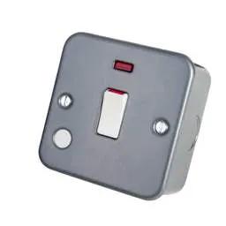 pvc back boxes BG 20A DP Switch with Neon and Flex Outlet Metal Clad - pvc back boxes BG 20A DP Switch with Neon and Flex Outlet Metal Clad
