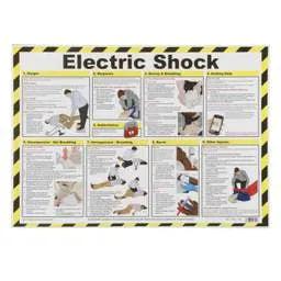 label sign Boddingtons Electrical A2 "Electric Shock First Aid" Poster - label sign Boddingtons Electrical A2 "Electric Shock First Aid" Poster