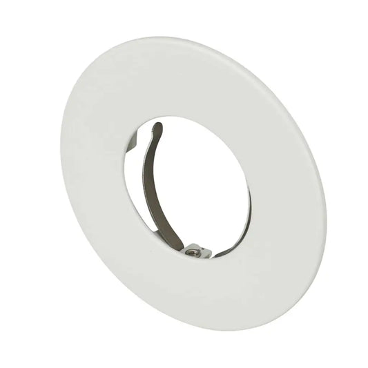 White round LED downlight bezel with spring clip for ceiling lighting installation
