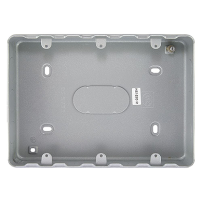 9 and 12 gang surface metal back box with knockouts for electrical wiring installations