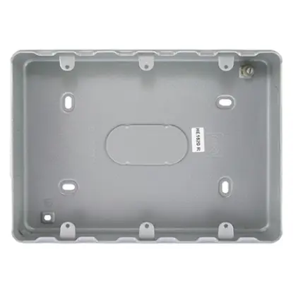 9 and 12 gang surface metal back box with knockouts for electrical wiring installations