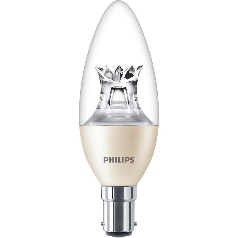 LED candle light bulb with frosted tip and B15 bayonet cap