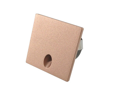 Rose gold LED wall light switch with square faceplate for modern UK homes