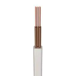 TWIN AND EARTH LSZH H6242B 1.5mm² LSOH Twin and Earth Cable White 2 Brown Cores (100m) - TWIN AND EARTH LSZH H6242B 1.5mm² LSOH Twin and Earth Cable White 2 Brown Cores (100m)