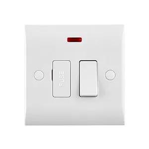 saxby cruved edge Curved Edge 13A Switched Fused Spur Unit with Neon - saxby cruved edge Curved Edge 13A Switched Fused Spur Unit with Neon