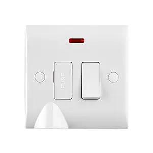 saxby cruved edge Curved Edge 13A Switched Fused Spur Unit with Flex Outlet and Neon - saxby cruved edge Curved Edge 13A Switched Fused Spur Unit with Flex Outlet and Neon