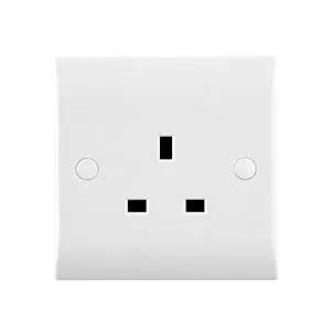 saxby cruved edge Curved Edge 13A 1G SP Unswitched Socket - saxby cruved edge Curved Edge 13A 1G SP Unswitched Socket