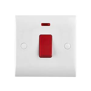 saxby cruved edge Curved Edge 45A 1G DP Switch with Neon - saxby cruved edge Curved Edge 45A 1G DP Switch with Neon