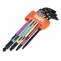 t hex keys Klein 9 Piece Colour Coded Extra Long L Style Metric Hex Key Caddy Set - t hex keys Klein 9 Piece Colour Coded Extra Long L Style Metric Hex Key Caddy Set