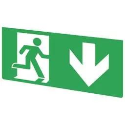 EMERGECNY LIGHTING Fusion Arrow Down Legend for FE3EB Emergency Exit Box - EMERGECNY LIGHTING Fusion Arrow Down Legend for FE3EB Emergency Exit Box