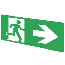 EMERGECNY LIGHTING Fusion Arrow Right Legend for FE3EB Emergency Exit Box - EMERGECNY LIGHTING Fusion Arrow Right Legend for FE3EB Emergency Exit Box