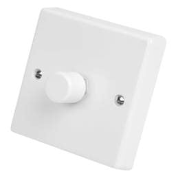 Varilight Varilight 1000W 1 Gang 2 Way Dimmer White - Varilight Varilight 1000W 1 Gang 2 Way Dimmer White