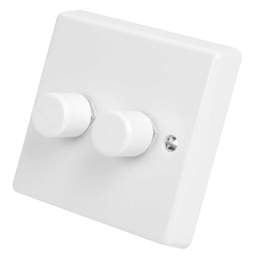Varilight Varilight 2 x 400W 2 Way Rotary Dimmer Switch - Varilight Varilight 2 x 400W 2 Way Rotary Dimmer Switch