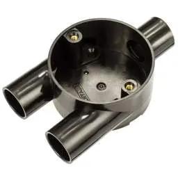 Centaur 20mm PVC Conduit Y Box Black