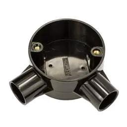 Centaur 20mm PVC Conduit Angle Box Black