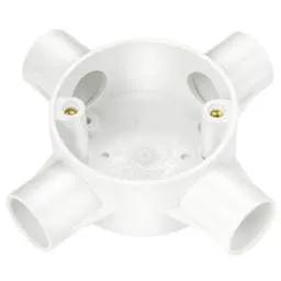 Centaur 20mm PVC Conduit 4 Way Box White