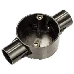 Centaur 25mm PVC Conduit Through Box Black