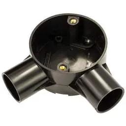 Centaur 25mm PVC Conduit Angle Box Black
