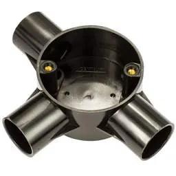 Centaur 25mm PVC Conduit Tee Box Black