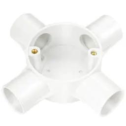Centaur 25mm PVC Conduit 4 Way Box White