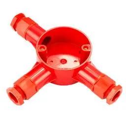 Centaur 20mm PVC Conduit Tee Box Red with Glands