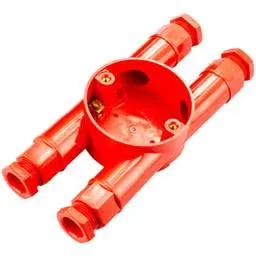 Centaur 20mm PVC Conduit H Box Red with Glands