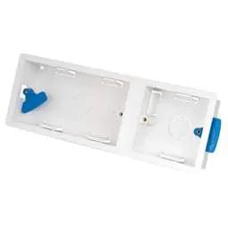 DRYLINING Centaur 1 + 2 Dual Gang Dry Lining Box 35 mm White (Sold in 1's) - DRYLINING Centaur 1 + 2 Dual Gang Dry Lining Box 35 mm White (Sold in 1's)