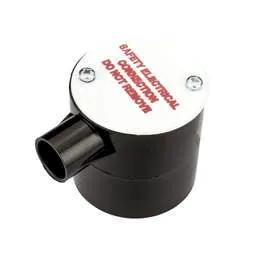 Centaur 20mm Conduit Earth Electrode Box Black