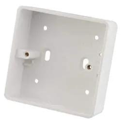 back box Centaur 1 Gang 32mm PVC Surface Box Round Corners with 20mm KO White - Back Box back box Centaur 1 Gang 32mm PVC Surface Box Round Corners with 20mm KO White Back Box
