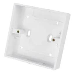 back box Centaur 1 Gang 25mm PVC Surface Box Square Corners White - Back Box back box Centaur 1 Gang 25mm PVC Surface Box Square Corners White Back Box
