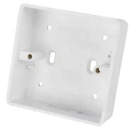 back box Centaur 1 Gang 32mm PVC Surface Box Round Corners White - Back Box back box Centaur 1 Gang 32mm PVC Surface Box Round Corners White Back Box