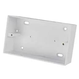 back box Centaur 2 Gang 44mm PVC Surface Box Square Corners 20mm KO White - Back Box back box Centaur 2 Gang 44mm PVC Surface Box Square Corners 20mm KO White Back Box
