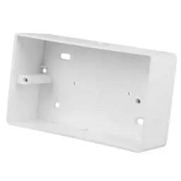 Centaur 2 Gang 47mm PVC Surface Box Round Corners 20mm KO White
